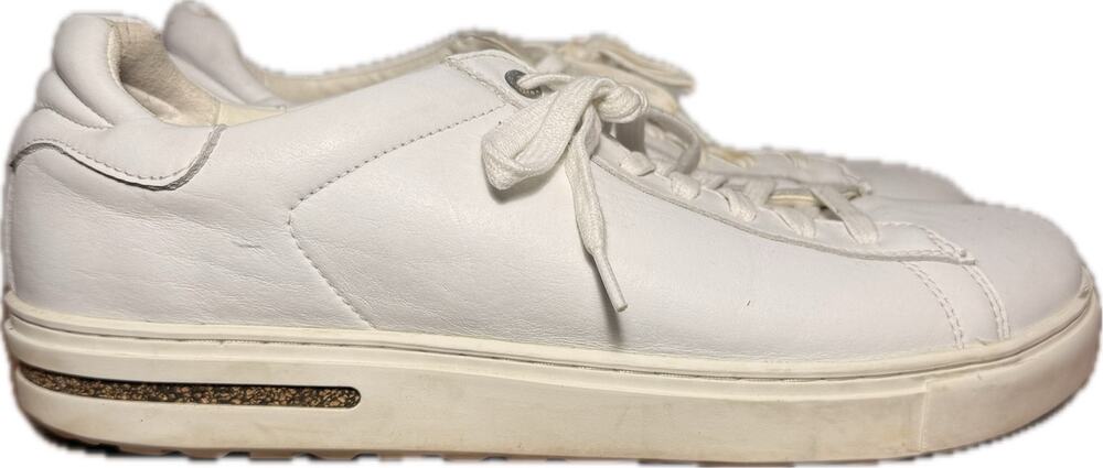 Birkenstock Bend Low White Leather Sneakers Women's 8-8.5 EU 41 Regular READ